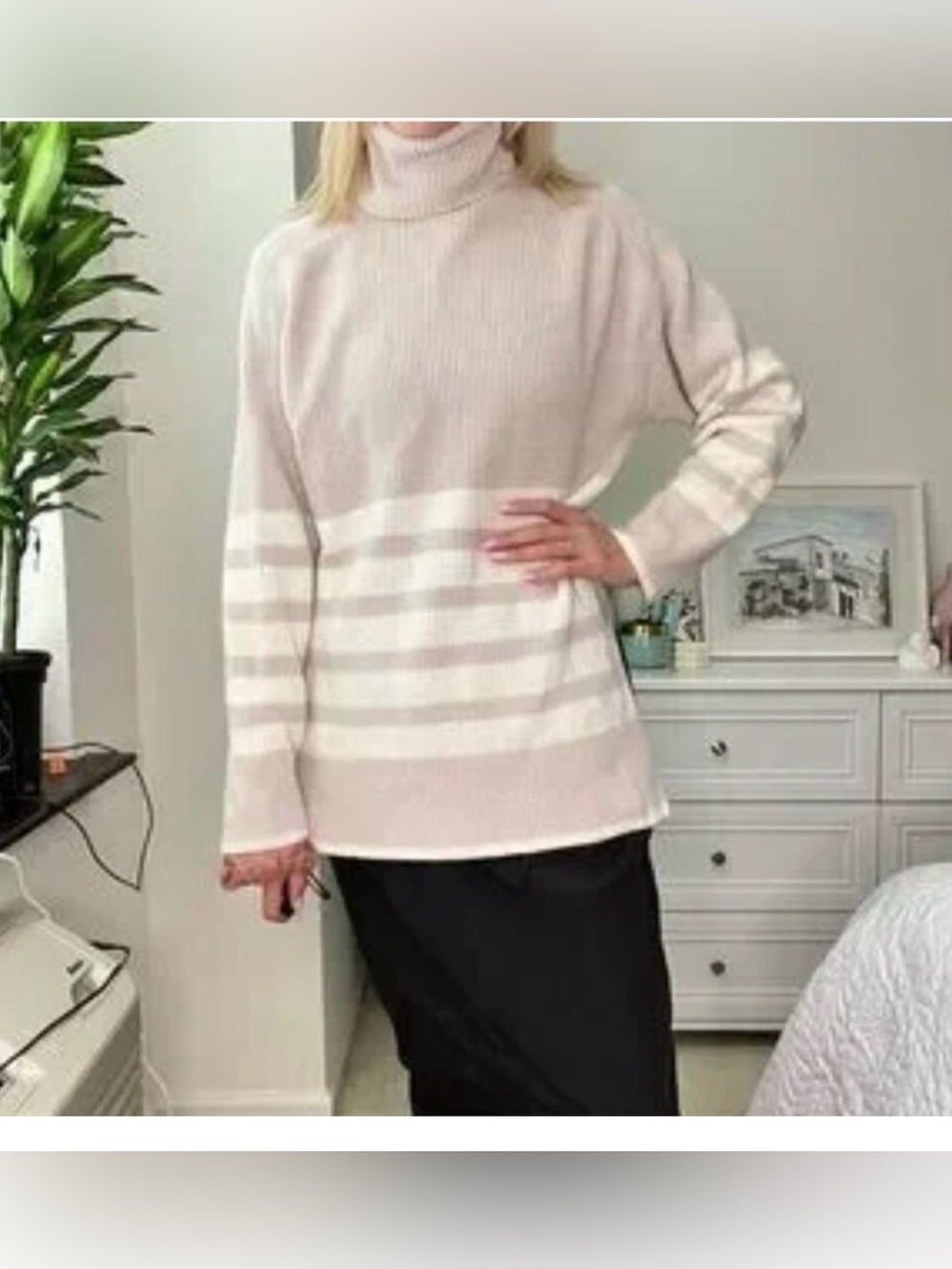 COS Striped Rollneck Sweater L